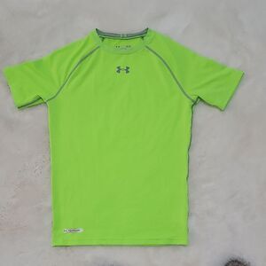 Under Armour Heatgear Vibrant Lime Green Compression Shirt Size L